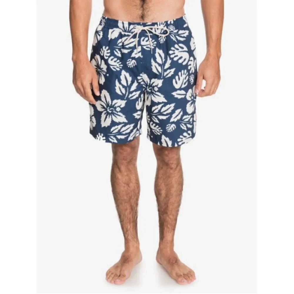 💕QUIKSILVER💕 Waterman Hawaii Print Board Shorts Swim Trunks Floral XL NWT